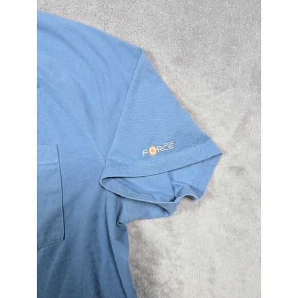 Carhartt T Shirt Mens Large Blue Relaxed Fit Barn Chore Rugged Tuff Work - Picture 5 of 10